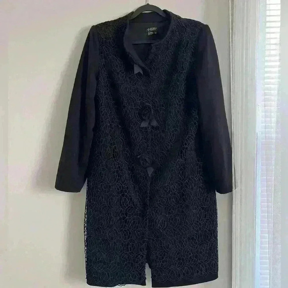 Silk line back lace jacket - Picture 1 of 7